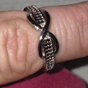 Army wife infinity ring size 8 925 sterling silver